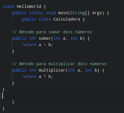 Orientação a Objetos - Métodos em Java