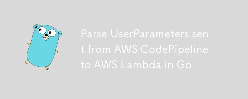 Parse UserParameters sent from AWS CodePipeline to AWS Lambda in Go