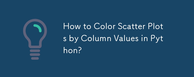 How to Color Scatter Plots by Column Values in Python?