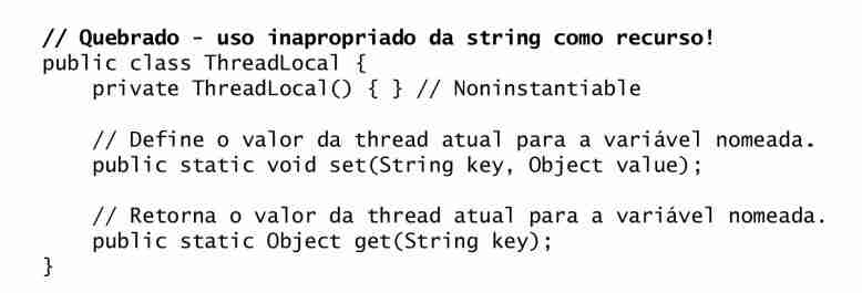 Item  Evite as strings onde outros tipos forem mais adequados