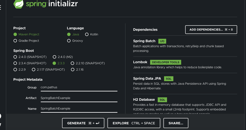 Commencer la programmation avec SPRING BATCH