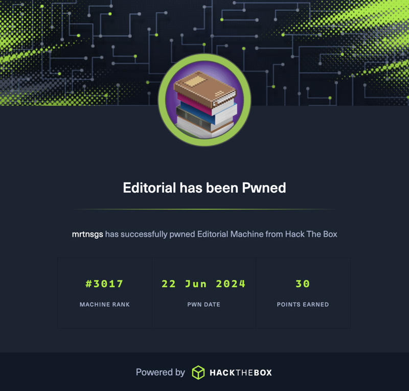 HackTheBox - Writeup Editorial [Retired]
