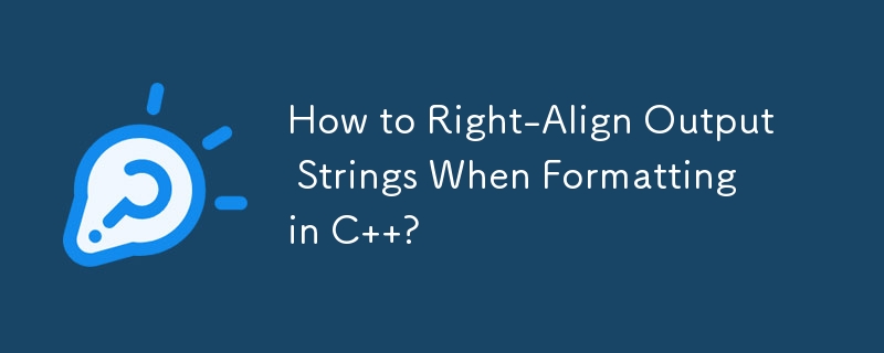 How to Right-Align Output Strings When Formatting in C  ?