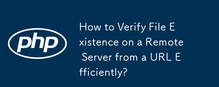 How to Verify File Existence on a Remote Server from a URL Efficiently?