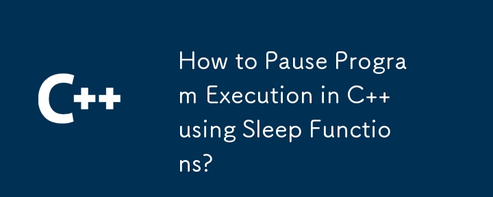 How to Pause Program Execution in C   using Sleep Functions?