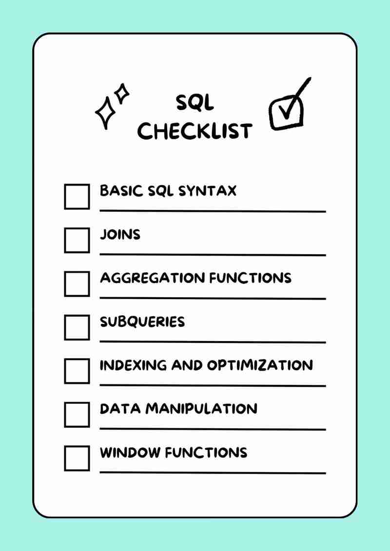 Data Analyst Checklist