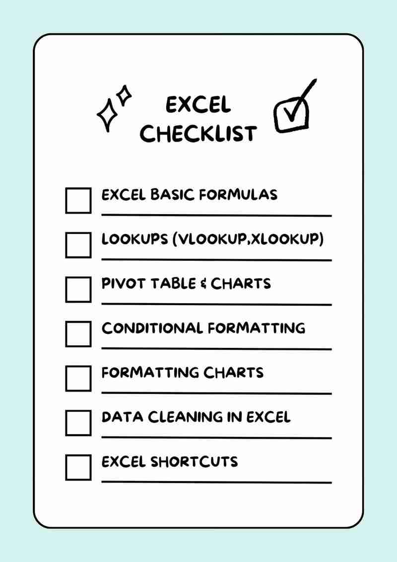 Data Analyst Checklist