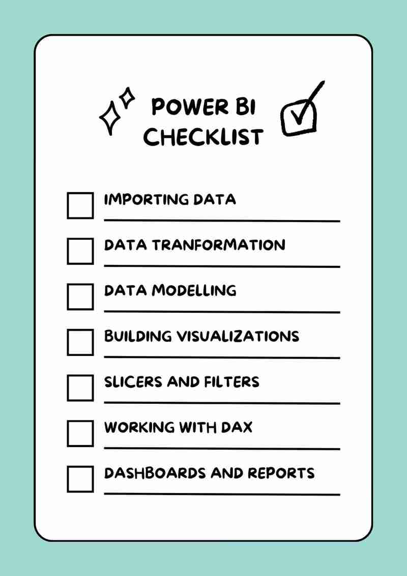 Data Analyst Checklist