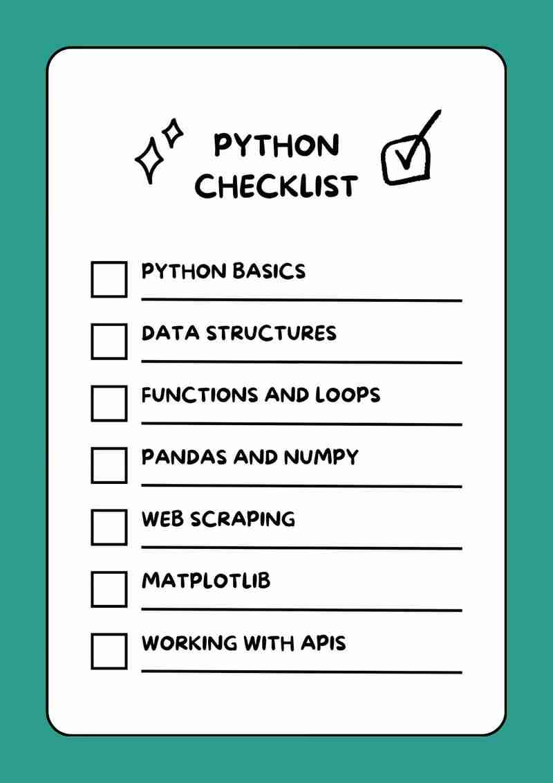 Data Analyst Checklist