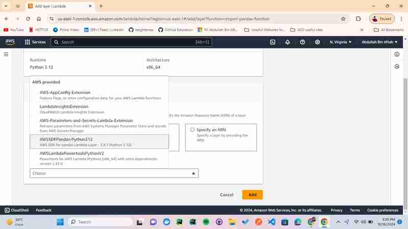 How to Import Pandas(library) in AWS Lambda Functions - AWS Lambda Layers