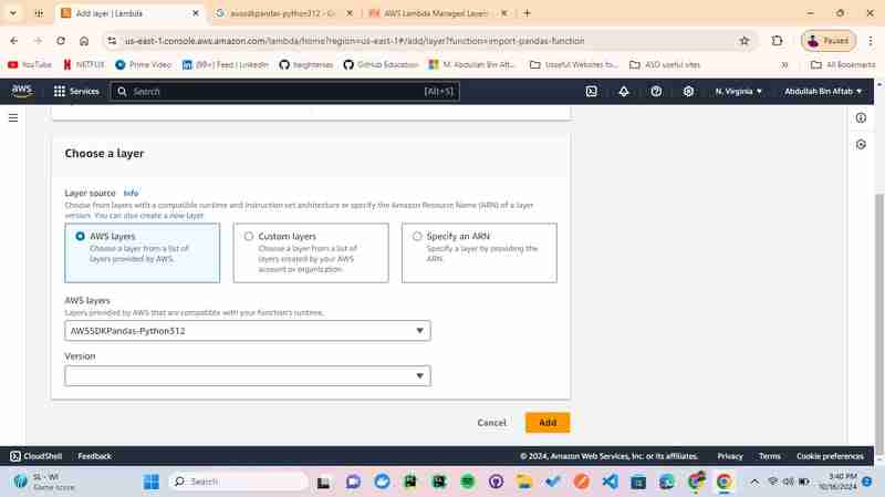 How to Import Pandas(library) in AWS Lambda Functions - AWS Lambda Layers