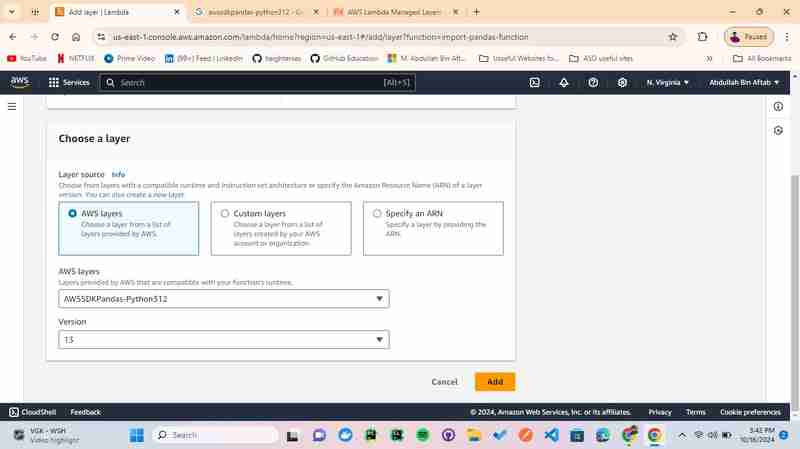 How to Import Pandas(library) in AWS Lambda Functions - AWS Lambda Layers