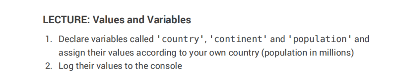 Day f #daysofMiva Coding Challenge: Values and Variables in JS