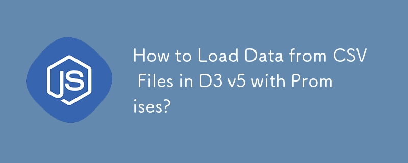 How to Load Data from CSV Files in D3 v5 with Promises?