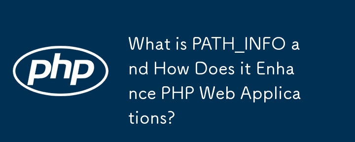 What is PATH_INFO and How Does it Enhance PHP Web Applications? 
