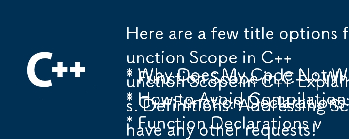 Here are a few title options for your article, following your specific requirements:

* Why Does My Code Not Work? Understanding Function Scope in C  
* Function Scope in C  : Why Is My HelloWorld() Function Not Recognized?
* How to Avoid Compilation Erro