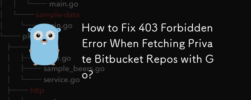 How to Fix 403 Forbidden Error When Fetching Private Bitbucket Repos with Go?