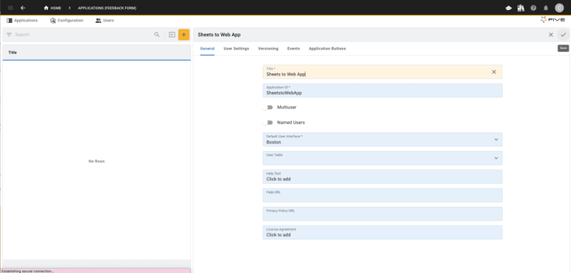 Google Sheets to MySQL In teps