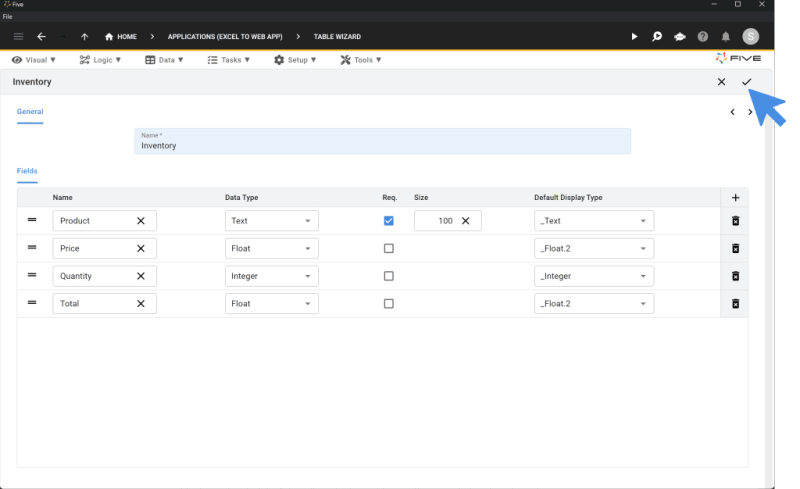 Google Sheets to MySQL In teps