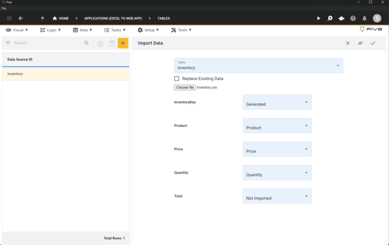 Google Sheets to MySQL In teps