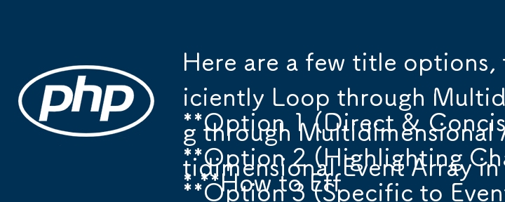 Here are a few title options, focusing on the question format and the core content:

**Option 1 (Direct & Concise):**

* **How to Efficiently Loop through Multidimensional Arrays in PHP?**

**Option 2 (Highlighting Challenge):**

* **Navigating the Labyri