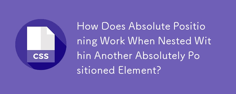 How Does Absolute Positioning Work When Nested Within Another Absolutely Positioned Element? 
