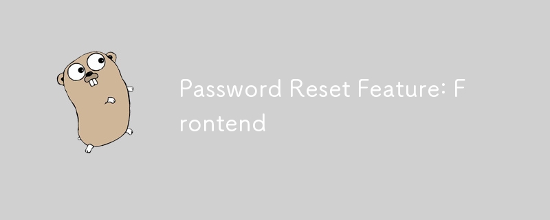 Password Reset Feature: Frontend