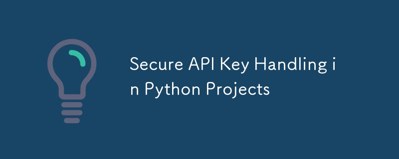 Secure API Key Handling in Python Projects