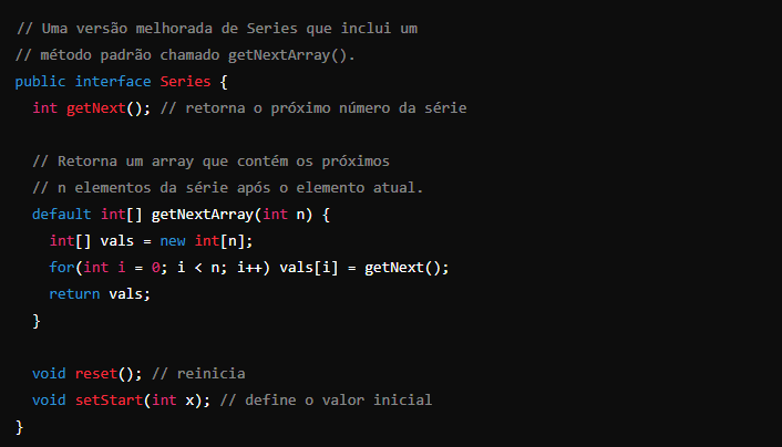 Um exemplo mais prático de um método padrão