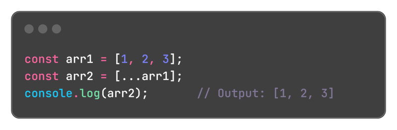 JavaScript uses three dots (...) for both the rest and spread operators. But these two operators are not the same.