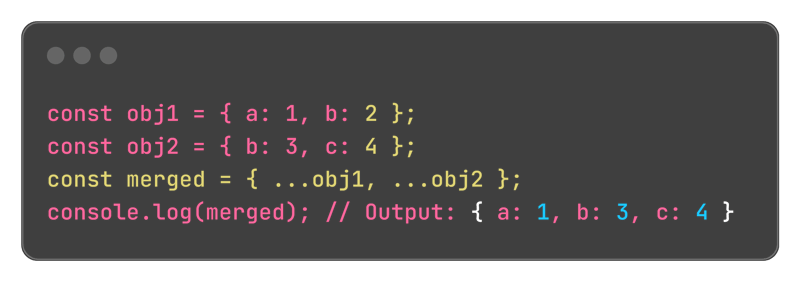 JavaScript uses three dots (...) for both the rest and spread operators. But these two operators are not the same.