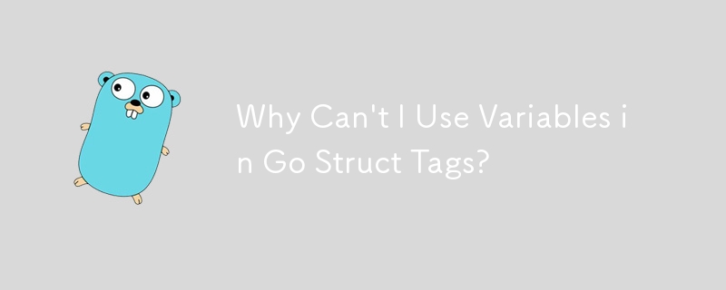 Why Can\'t I Use Variables in Go Struct Tags? 
