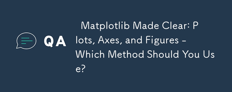   Matplotlib Made Clear: Plots, Axes, and Figures - Which Method Should You Use? 
