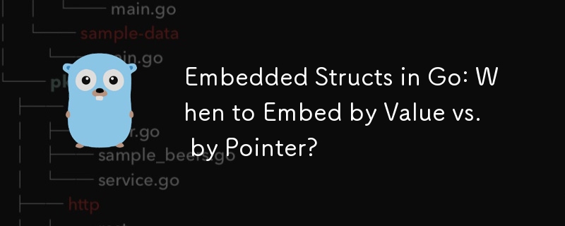 Embedded Structs in Go: When to Embed by Value vs. by Pointer? 
