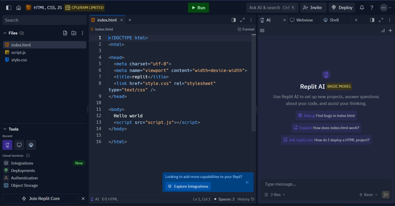 Panduan Lengkap Belajar HTML, CSS, dan JavaScript dengan Replit untuk Membuat WebGIS Sederhana Menggunakan MapTiler