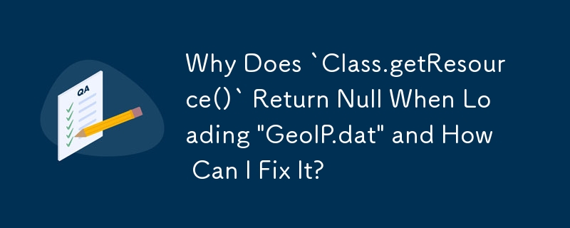 Why Does `Class.getResource()` Return Null When Loading \