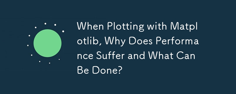 When Plotting with Matplotlib, Why Does Performance Suffer and What Can Be Done?