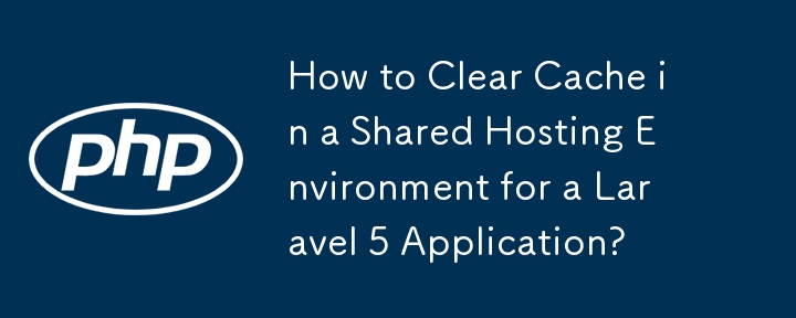 How to Clear Cache in a Shared Hosting Environment for a Laravel 5 Application? 
