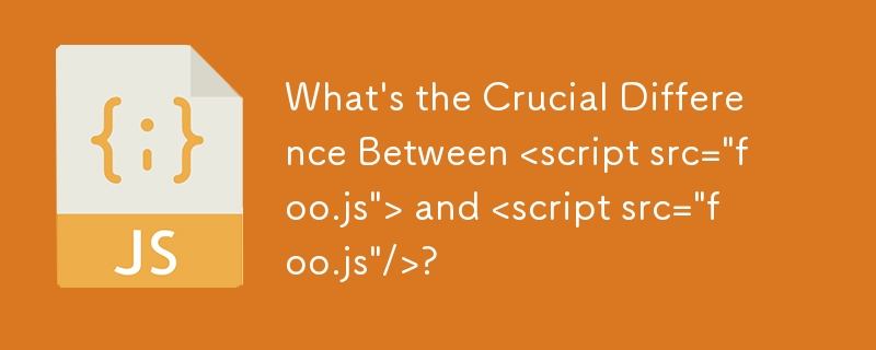 What\'s the Crucial Difference Between <script src=\