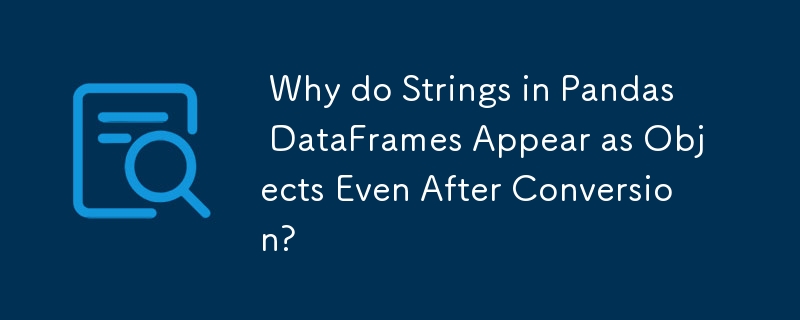  Why do Strings in Pandas DataFrames Appear as Objects Even After Conversion? 
