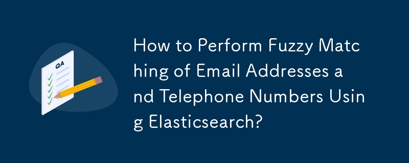 How to Perform Fuzzy Matching of Email Addresses and Telephone Numbers Using Elasticsearch? 
