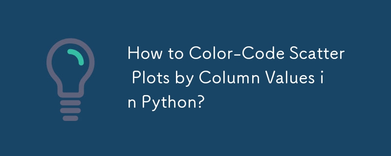 How to Color-Code Scatter Plots by Column Values in Python?