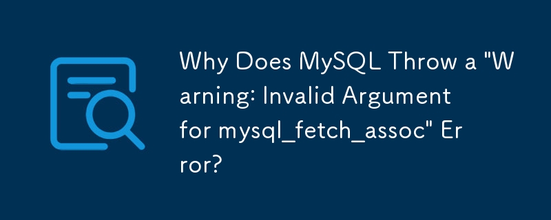 Why Does MySQL Throw a \