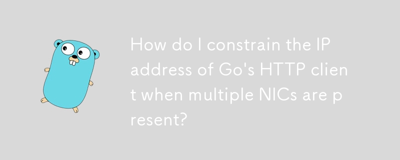 How do I constrain the IP address of Go\'s HTTP client when multiple NICs are present? 
