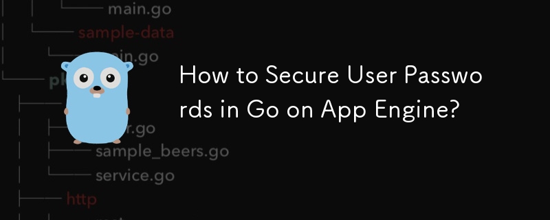 How to Secure User Passwords in Go on App Engine? 
