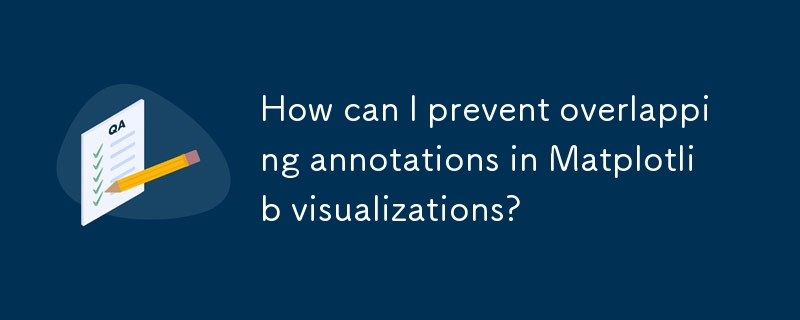 How can I prevent overlapping annotations in Matplotlib visualizations? 
