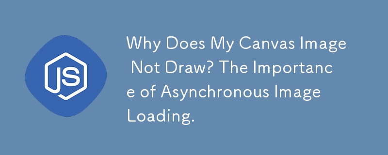 Why Does My Canvas Image Not Draw? The Importance of Asynchronous Image Loading. 
