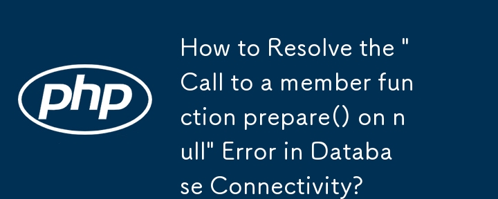 How to Resolve the \