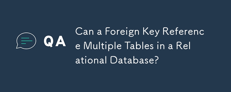 Can a Foreign Key Reference Multiple Tables in a Relational Database?