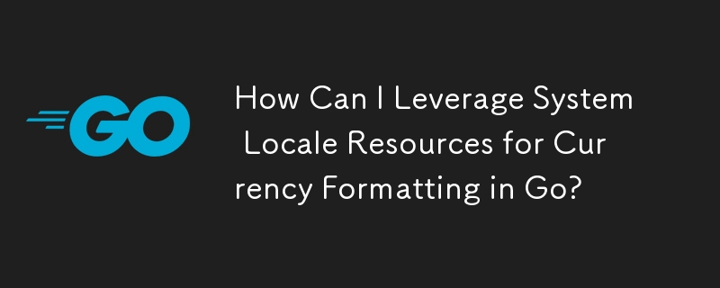 How Can I Leverage System Locale Resources for Currency Formatting in Go?